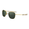 Randolph Eyewear Aviator Sunglasses for Women and Men – Classic Aviator Glasses Non-Polarized and 23k Gold Frame, UV Protection Sunglasses Made to Last a Lifetime (AGX Green)