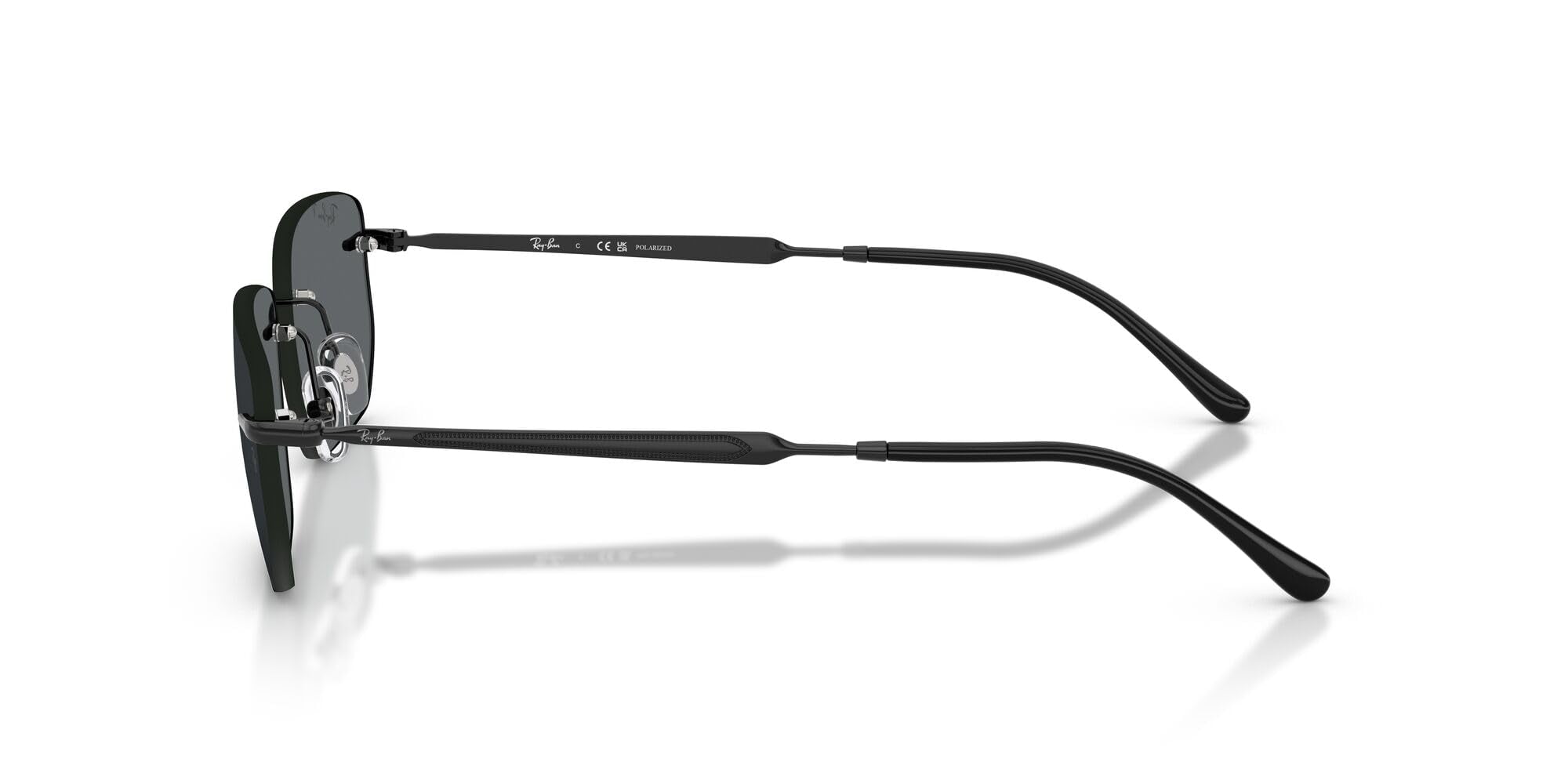 Ray-Ban RB3768 Sunglasses, Black/Dark Grey Polarized, 56 mm