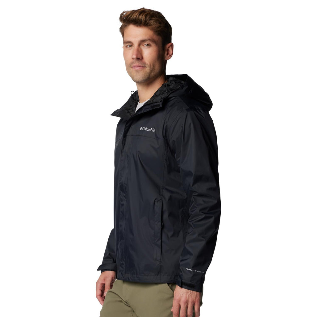 Columbia Men's Watertight II Waterproof Rain Jacket, Black, Large