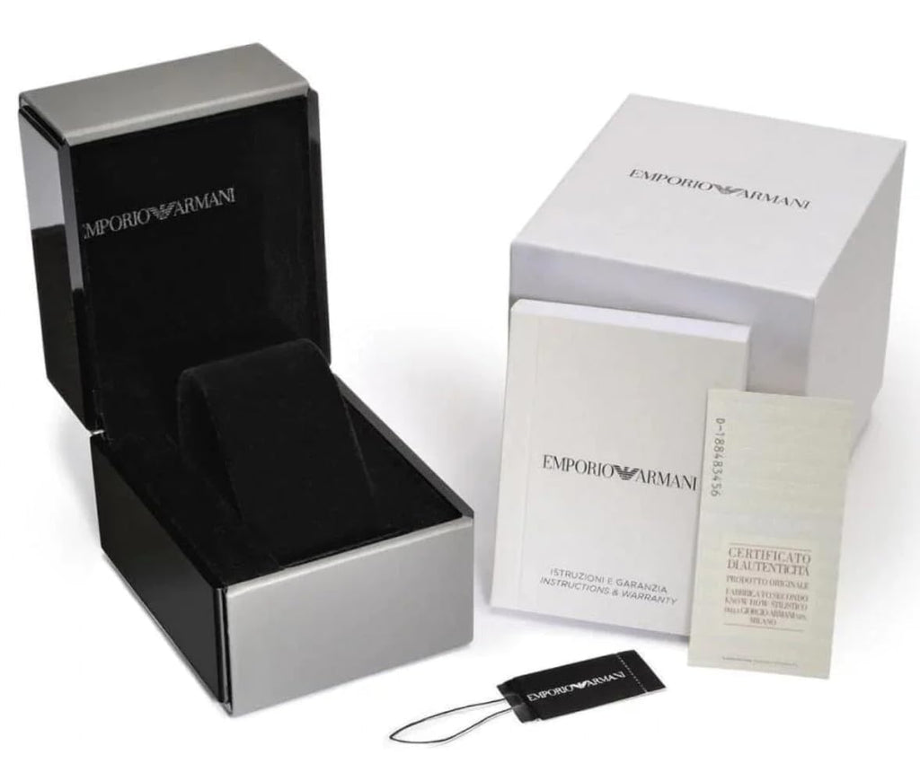 Emporio Armani Men's Two-Hand Silver Stainless Steel Bracelet Watch (Model: AR1648)