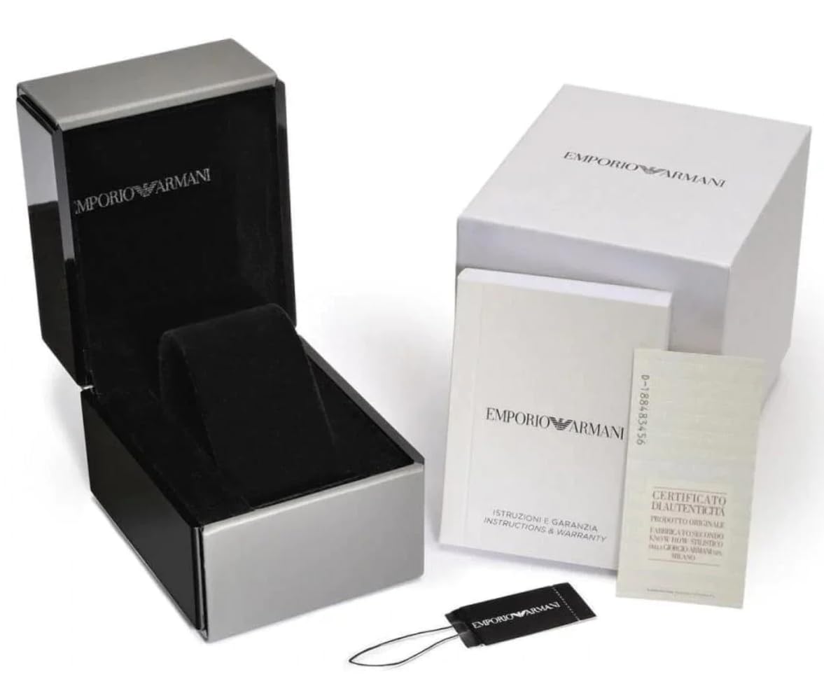 Emporio Armani Men's Two-Hand Silver Stainless Steel Bracelet Watch (Model: AR1648)