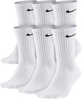 Nike Crew Socks (6 Pair) (US, Alpha, Large, Regular, Regular, Everyday White)