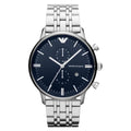 Emporio Armani Men's Two-Hand Silver Stainless Steel Bracelet Watch (Model: AR1648)
