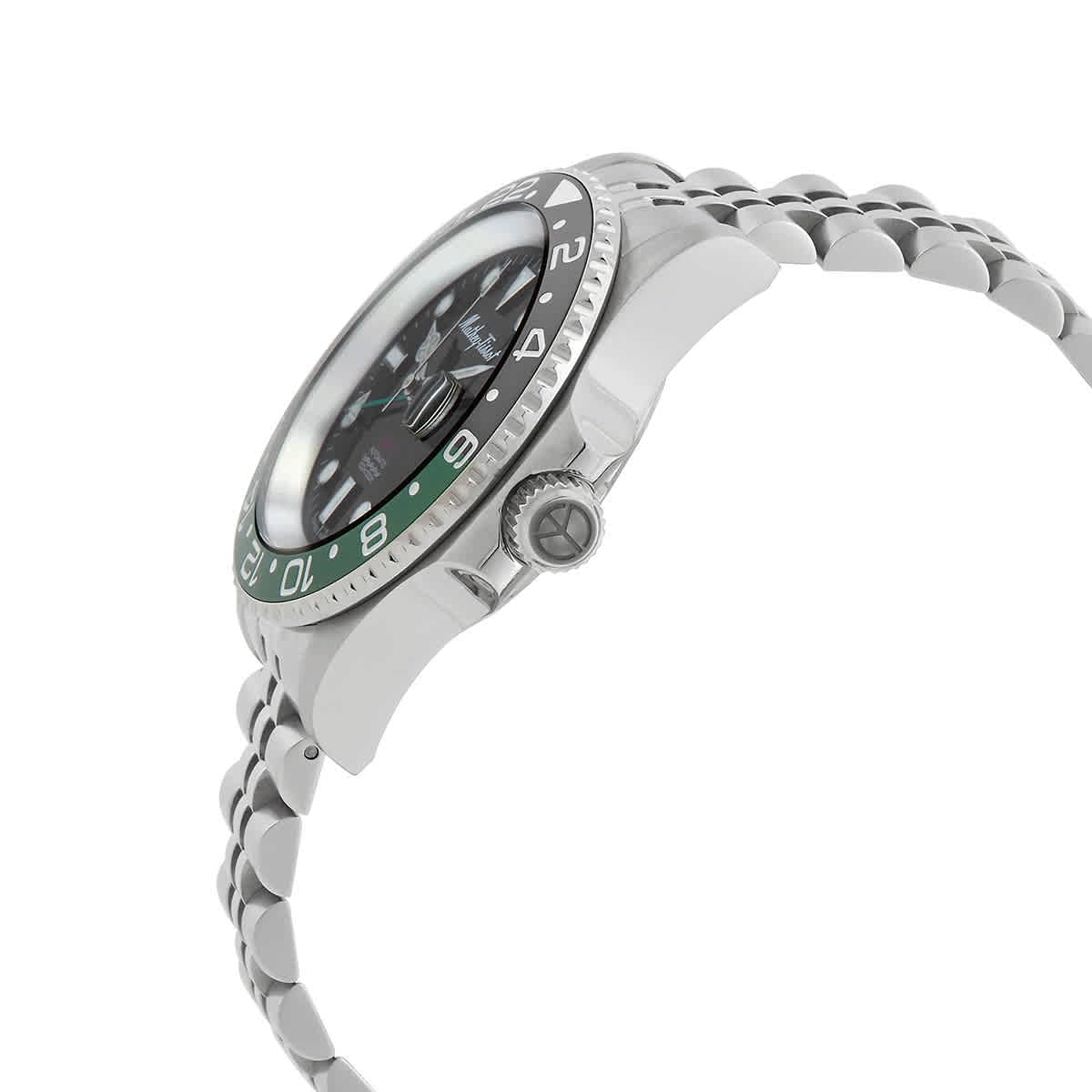 Mathey-Tissot GMT Automatic Black Dial Sprite Bezel Men's Watch H903ATNV