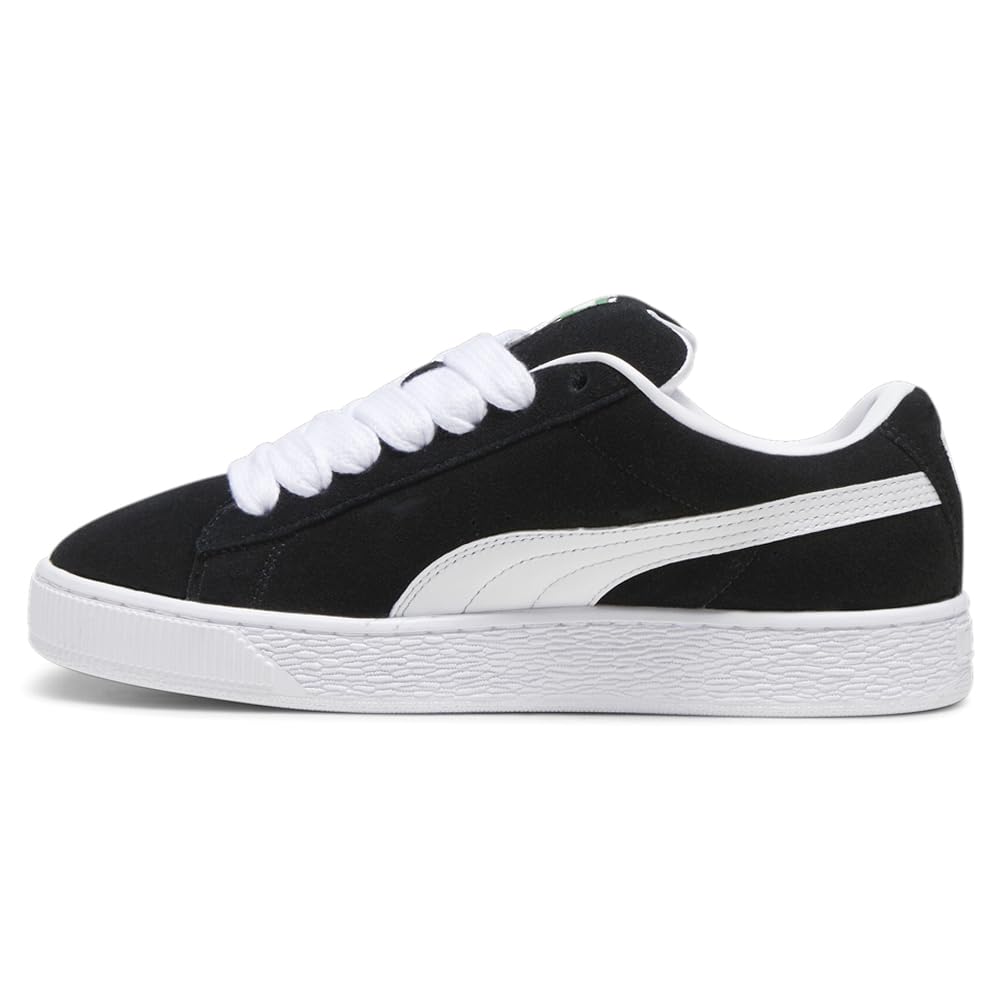 PUMA Mens Suede XL Shoes, Black White 7.5 Medium