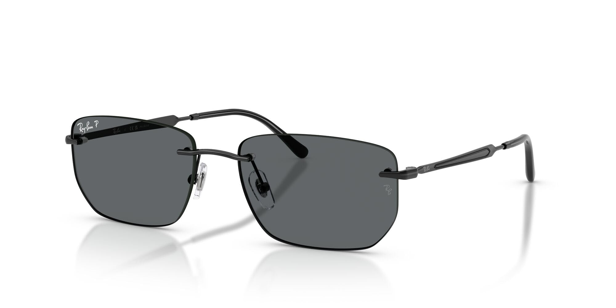Ray-Ban RB3768 Sunglasses, Black/Dark Grey Polarized, 56 mm