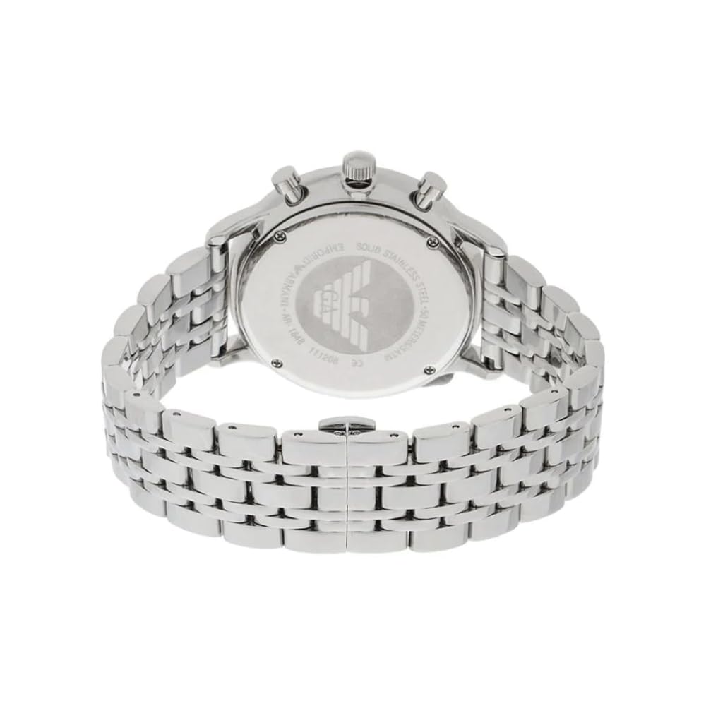 Emporio Armani Men's Two-Hand Silver Stainless Steel Bracelet Watch (Model: AR1648)