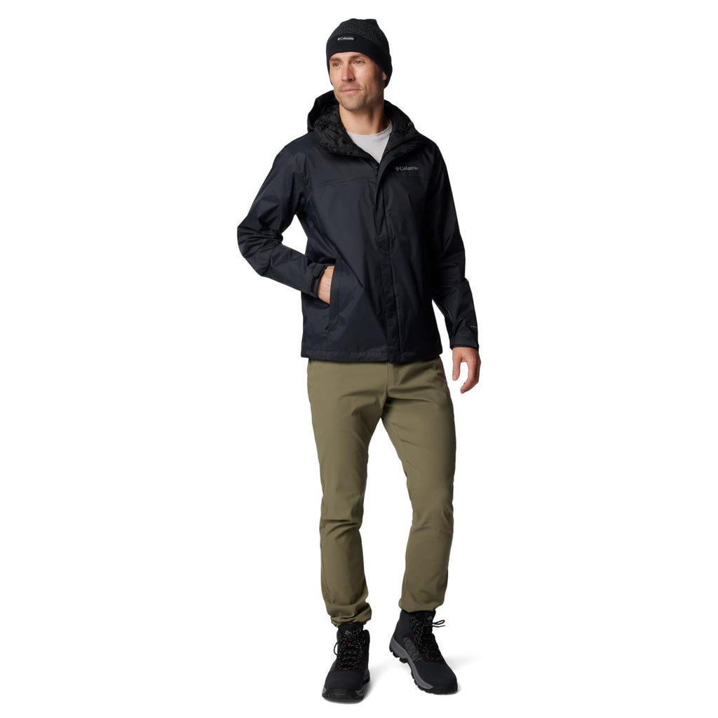 Columbia Men's Watertight II Waterproof Rain Jacket, Black, Large