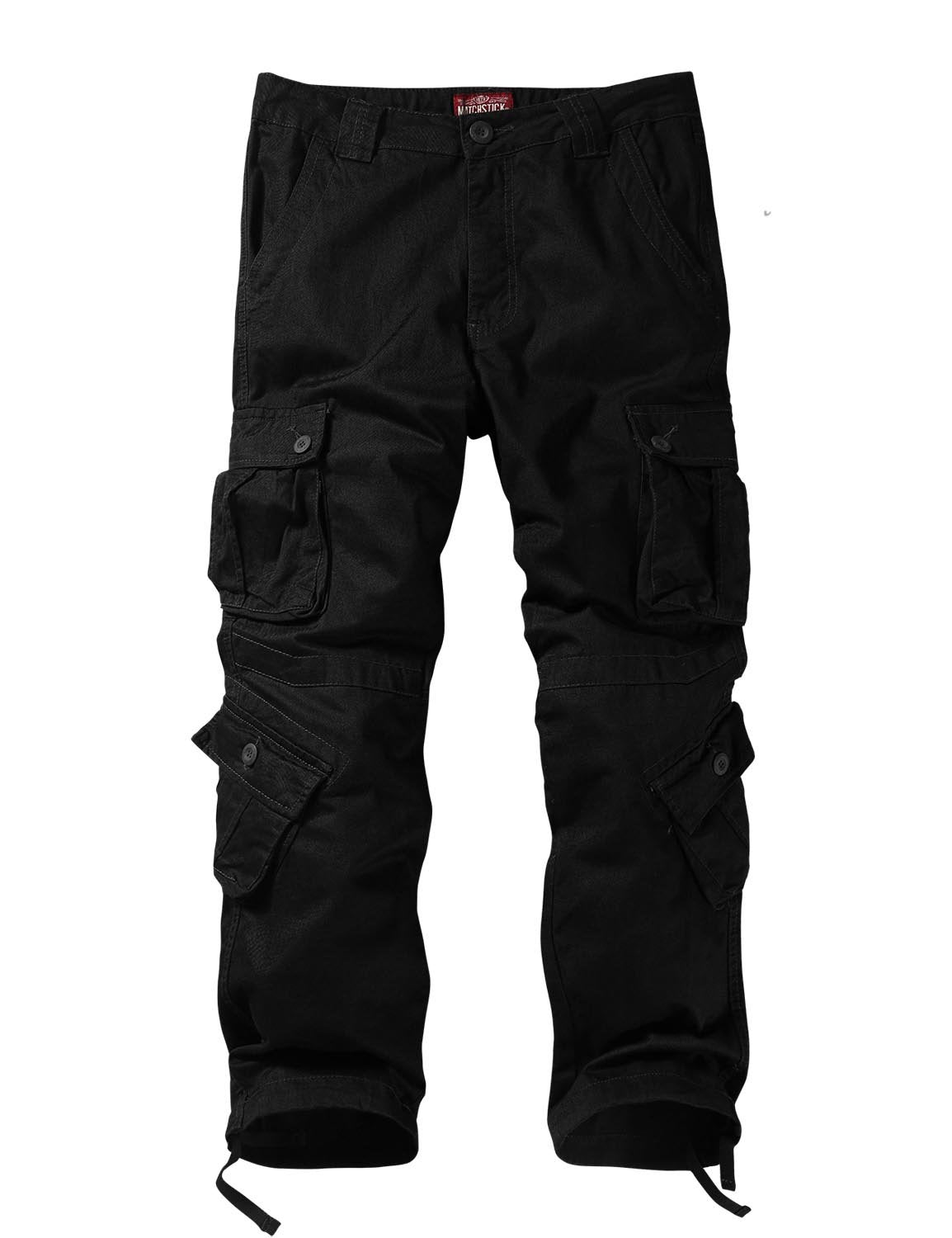 Match Men's Wild Cargo Pants(Black,34)