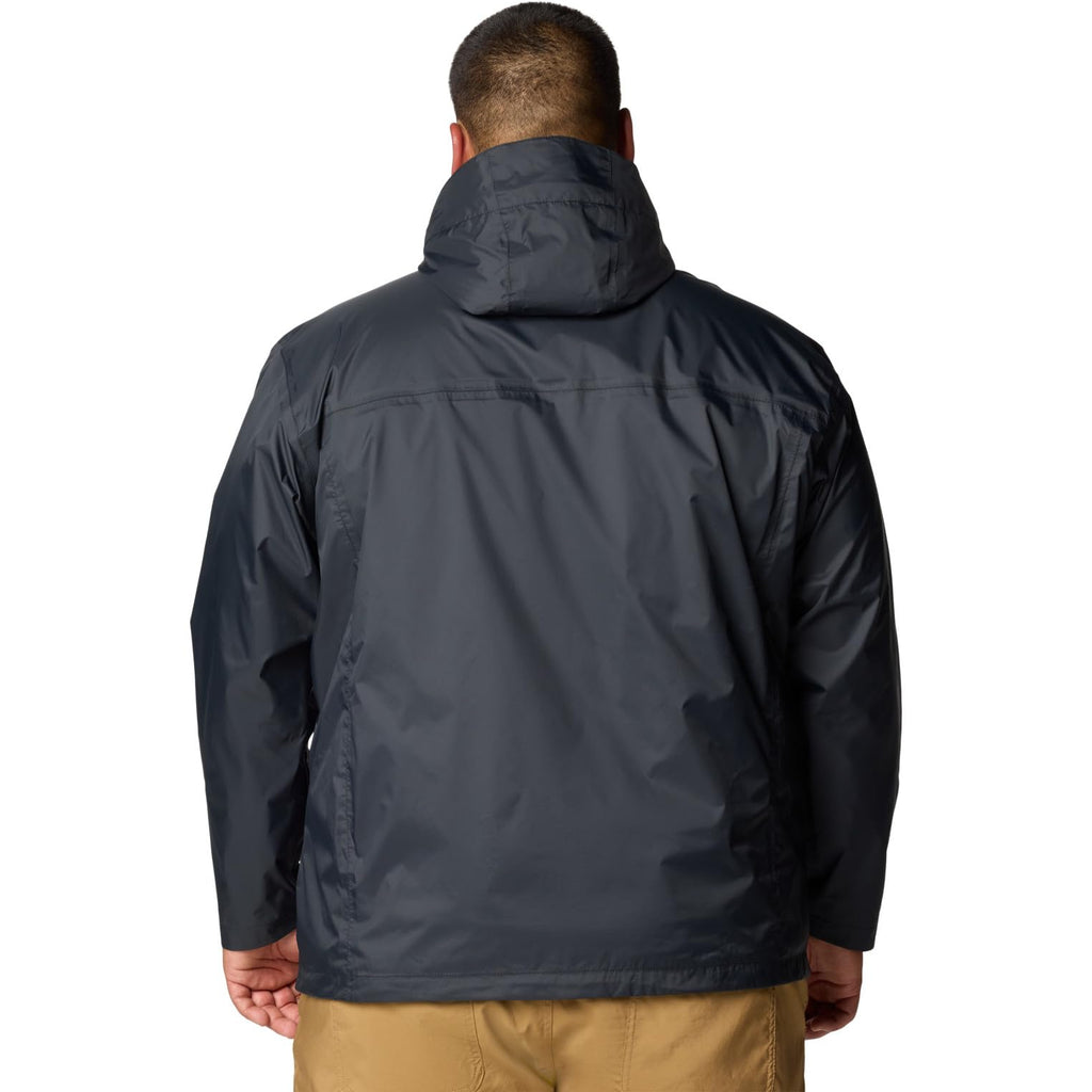 Columbia Men's Watertight II Waterproof Rain Jacket, Black, Large