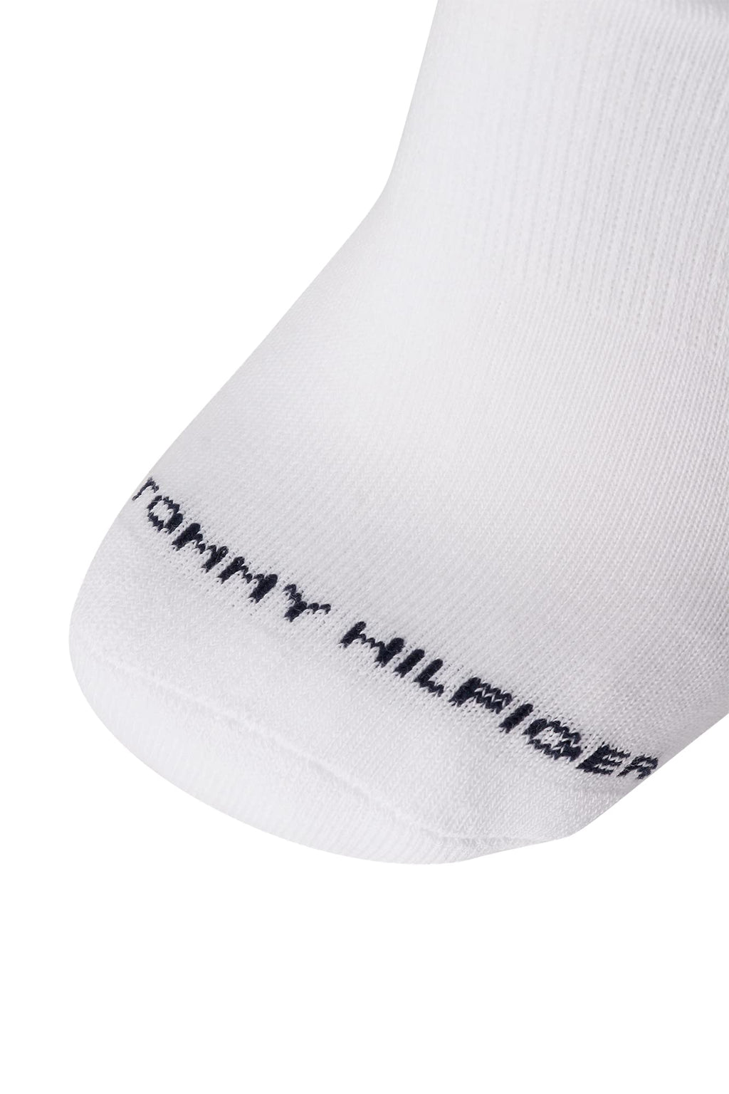 Tommy Hilfiger Mens Crew Socks - 12 Pack Cotton Blend Cushioned Athletic Performance Crew Length Running Socks for Men, Size 7-12, White Flag