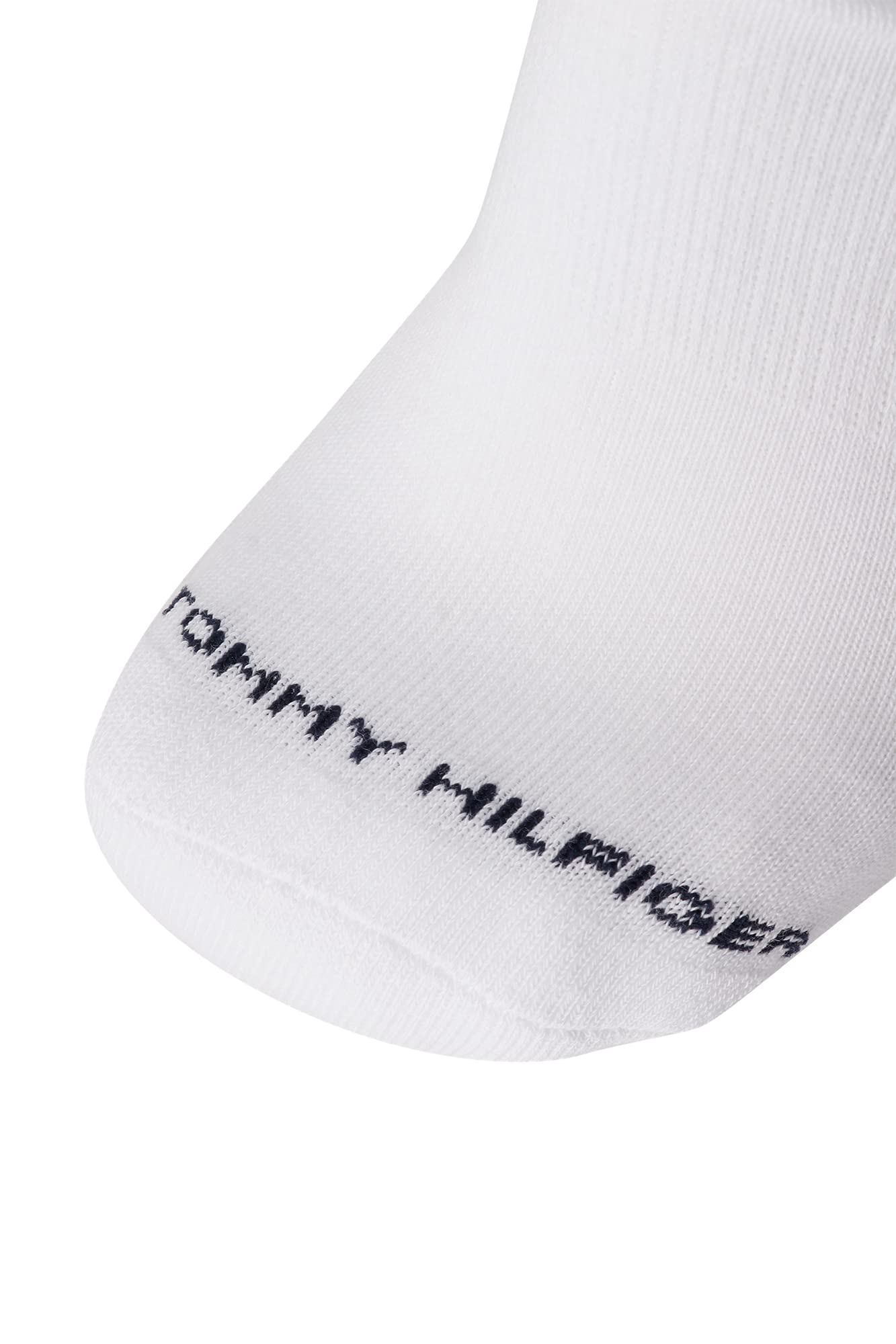 Tommy Hilfiger Mens Crew Socks - 12 Pack Cotton Blend Cushioned Athletic Performance Crew Length Running Socks for Men, Size 7-12, White Flag