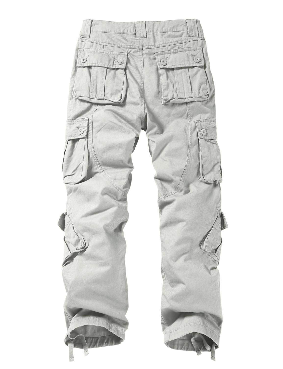 Match Men's Wild Cargo Pants(34,Light Gray)