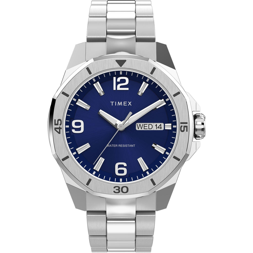 Timex Men's Essex 46mm Watch - Black Link Bracelet Black Dial Silver-Tone Case