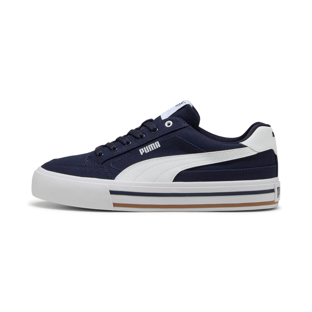 Puma Men's Court Classic Vulc Sneaker, New Navy-Puma White, 9