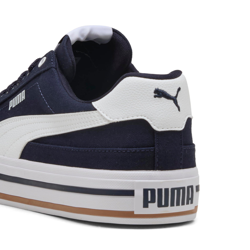 Puma Men's Court Classic Vulc Sneaker, New Navy-Puma White, 9