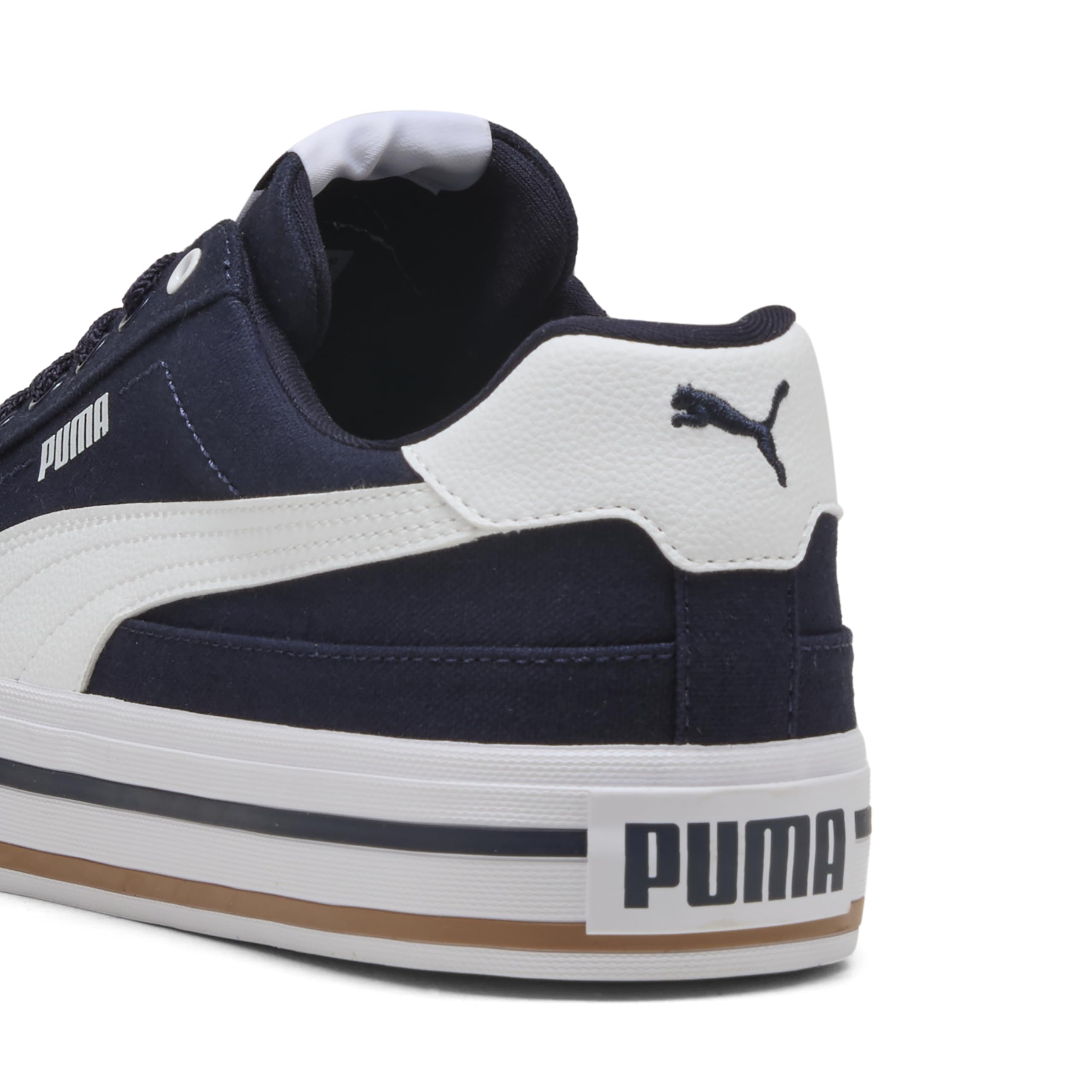 Puma Men's Court Classic Vulc Sneaker, New Navy-Puma White, 9