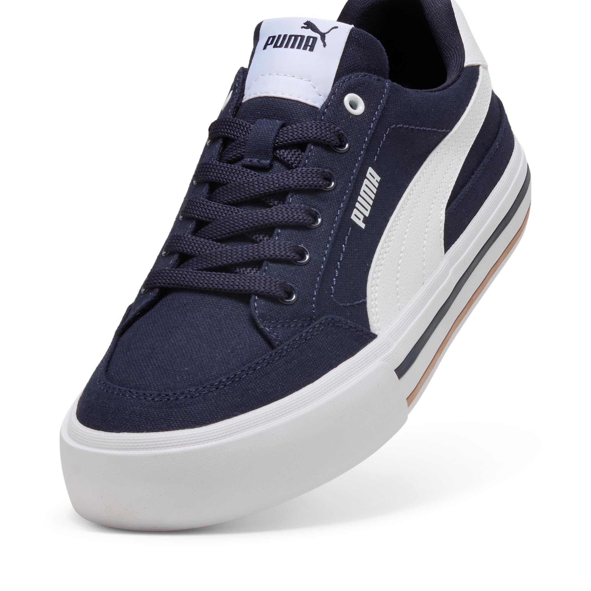 Puma Men's Court Classic Vulc Sneaker, New Navy-Puma White, 9