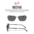 Ray-Ban RB3768 Sunglasses, Black/Dark Grey Polarized, 56 mm