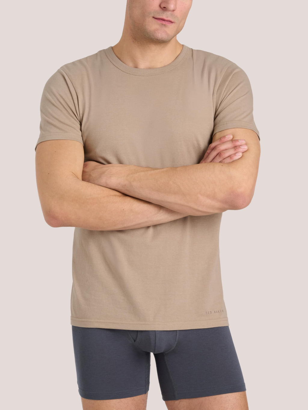 Ted Baker Men's 4-Pack Cotton Crewneck T-Shirt, Navy/Green, Medium