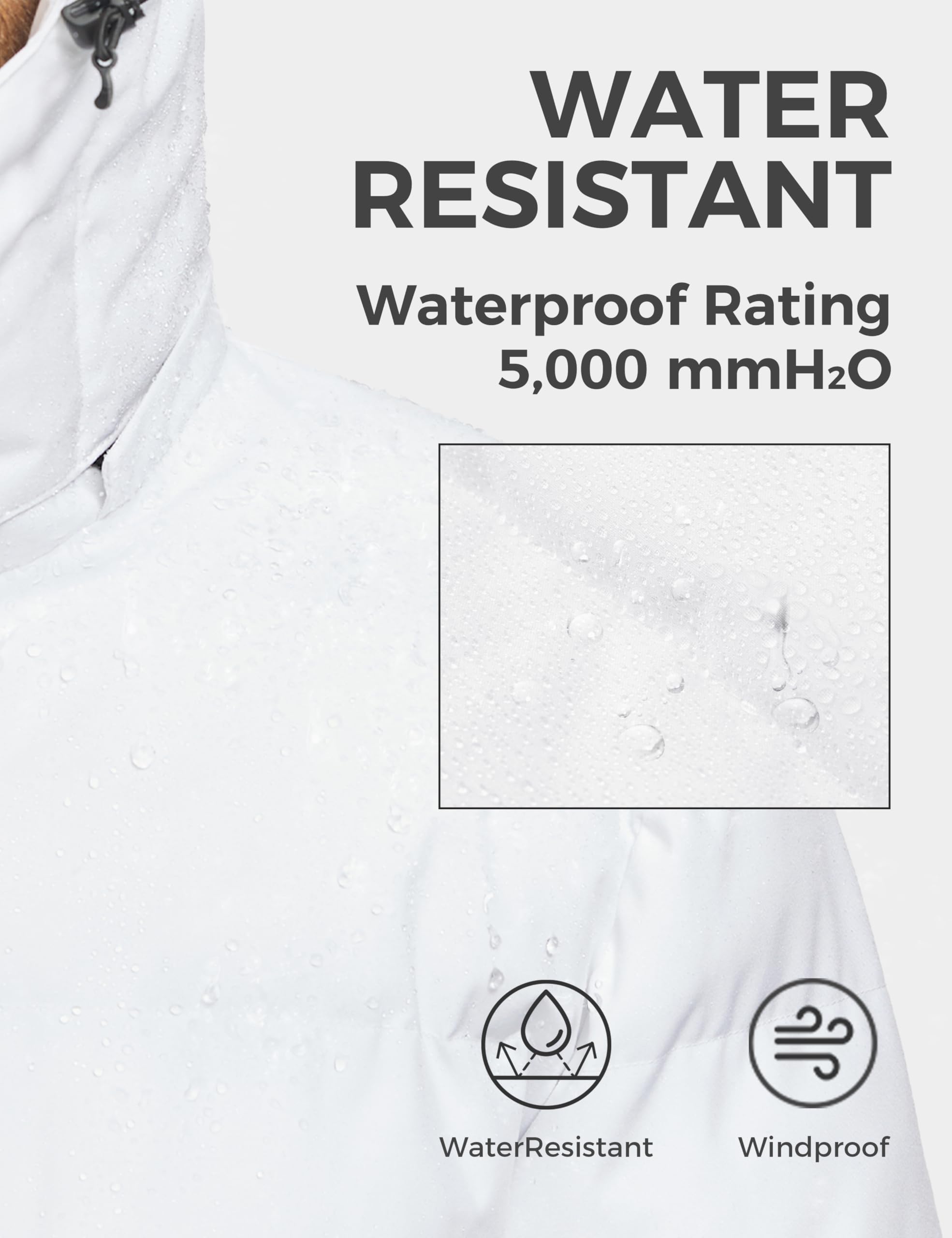 wantdo Men's Bubble Jackets Thicken Puffer Jacket Windproof Winter Coat (White, Medium