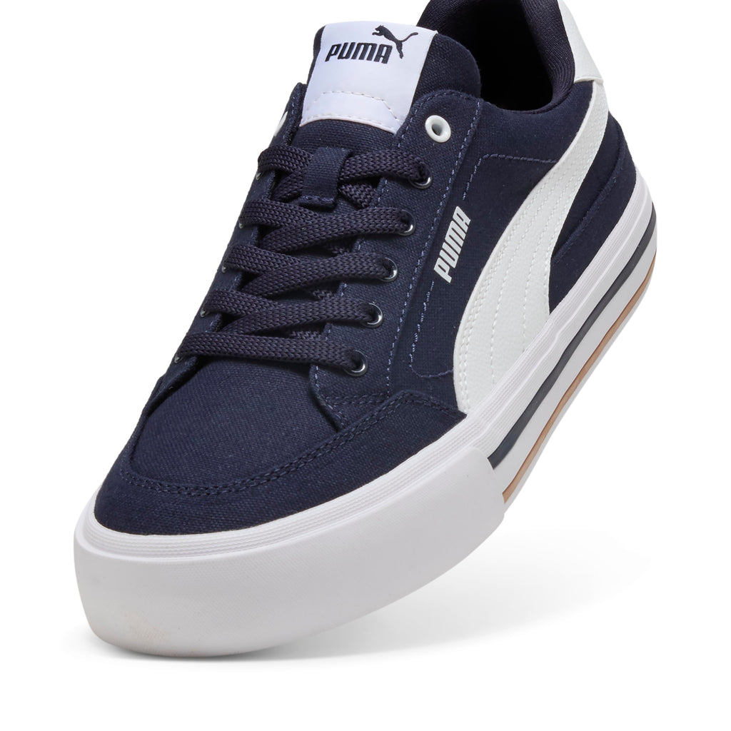 Puma Men's Court Classic Vulc Sneaker, New Navy-Puma White, 9