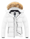 wantdo Men's Bubble Jackets Thicken Puffer Jacket Windproof Winter Coat (White, Medium