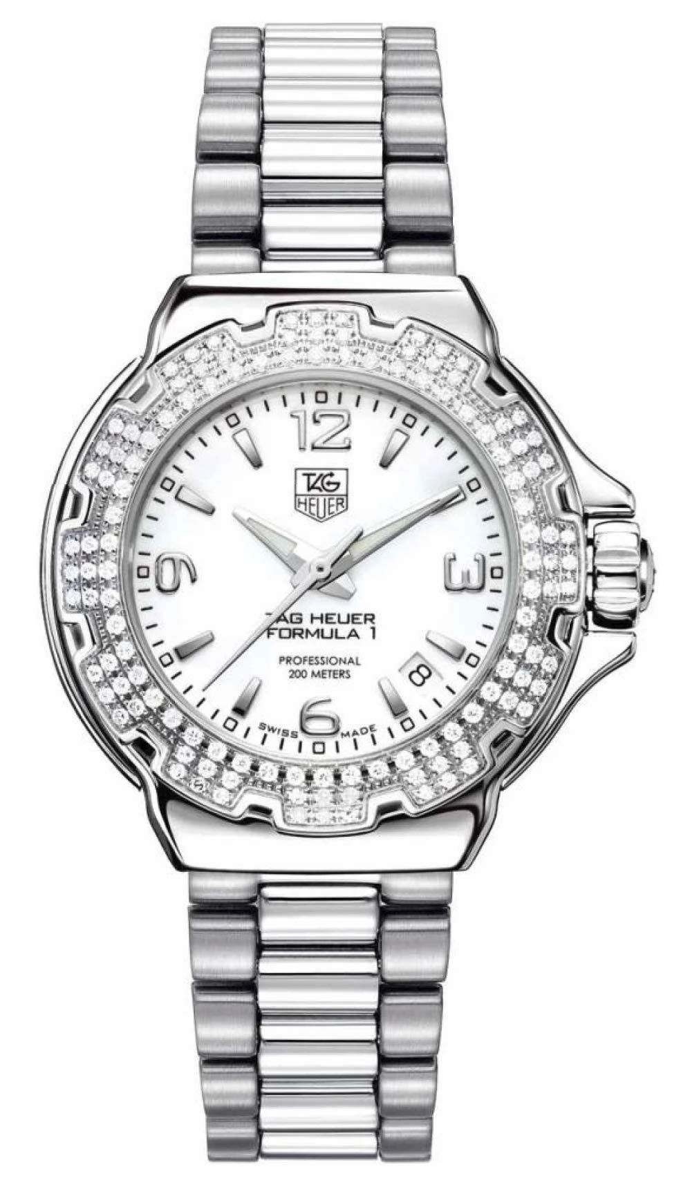 TAG Heuer Women's WAC1215.BA0852 Diamond White Dial Formula One Watch