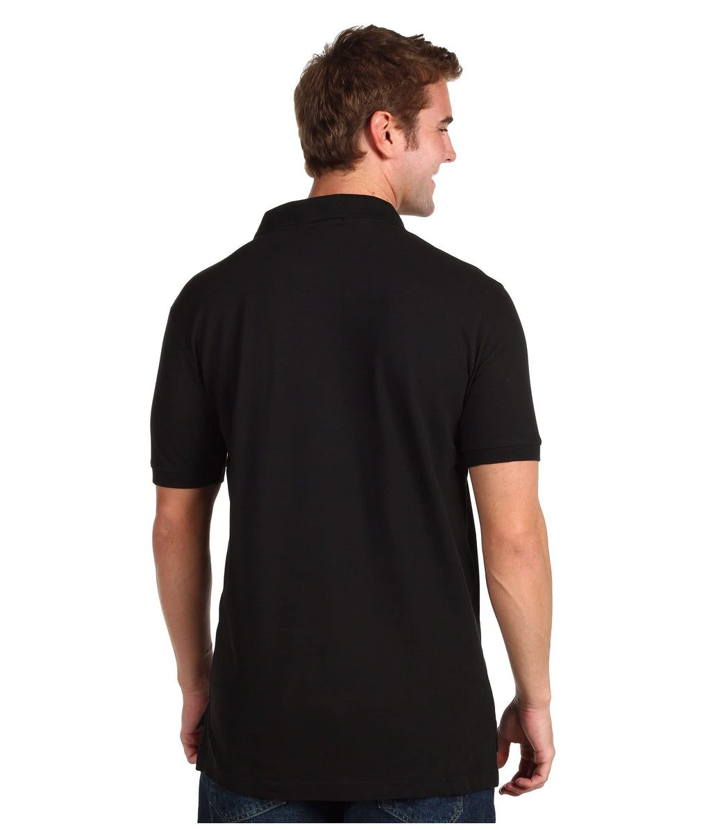 U.S. Polo Assn. Men's Classic Polo Shirt, Two-Button Closure Pique Polo Shirt, Summer Fashion Golf Shirt, Old Black, Medium