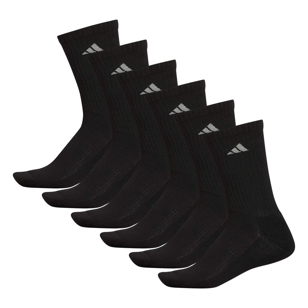 adidas Mens Athletic Cushioned Crew Socks (6 Pairs) Durable & Comfortable