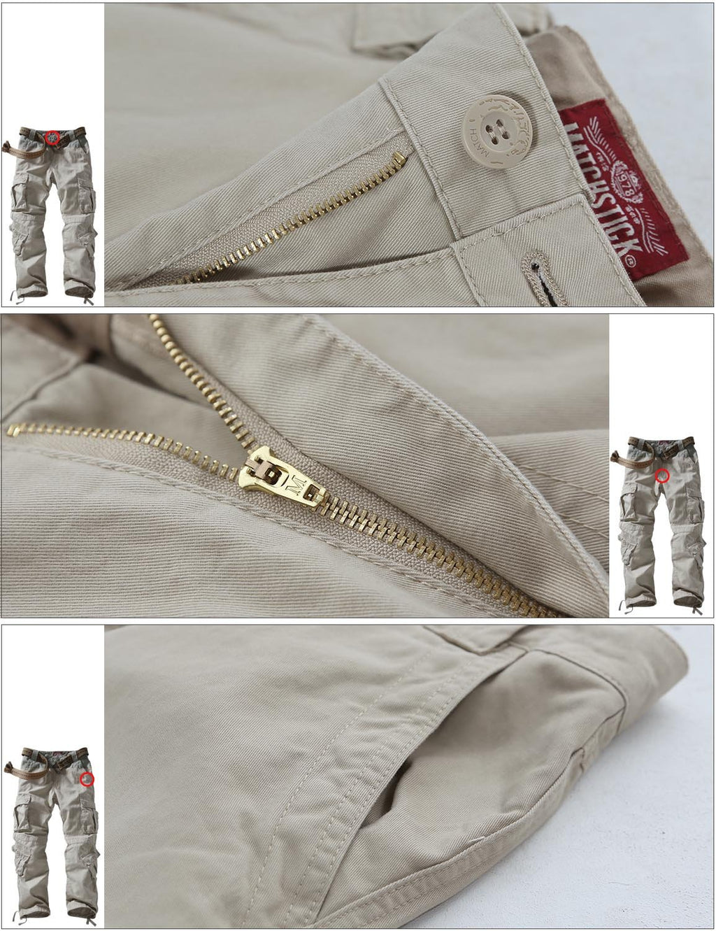 Match Mens Wild Cargo Pants (6053 Apricot, 34)