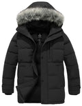 wantdo Men's Puffer Jacket With Hood Bubble Jacket Heavy Winter Coats (Black, Medium)