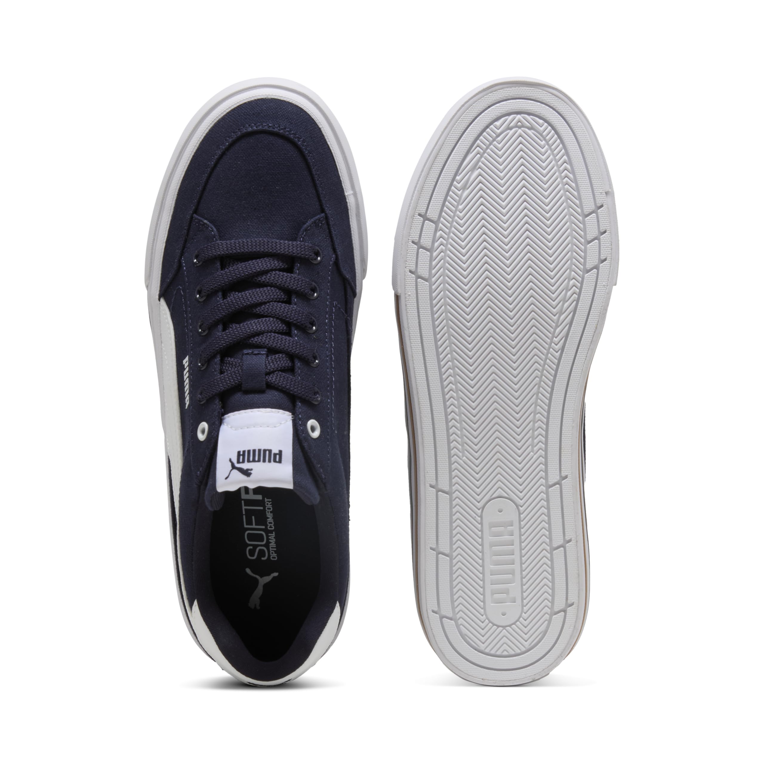 Puma Men's Court Classic Vulc Sneaker, New Navy-Puma White, 9