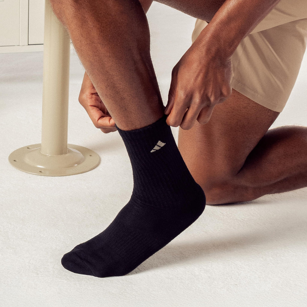 adidas Mens Athletic Cushioned Crew Socks (6 Pairs) Durable & Comfortable